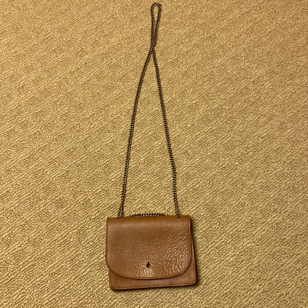 Madewell The Chain Crossbody Bag Brown Leather New Purse